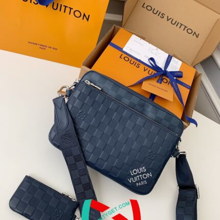 LOUIS VUITTON  TRIO Full Leather Messenger Bag M40438