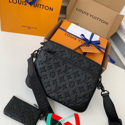 LOUIS VUITTON  TRIO Full Leather Messenger Bag M46602
