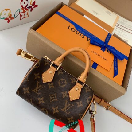 Louis Vuitton Nano Speedy M81085 .Size 16*10*7.5cm