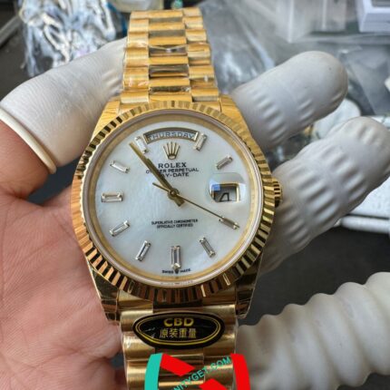Rolex Yellow Gold Day-Date 40mm Caliber 3255 Pair of Original Weights