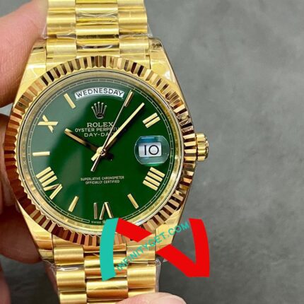 Rolex Day Date Weekly Journal 18K Yellow Gold Plated counter weight