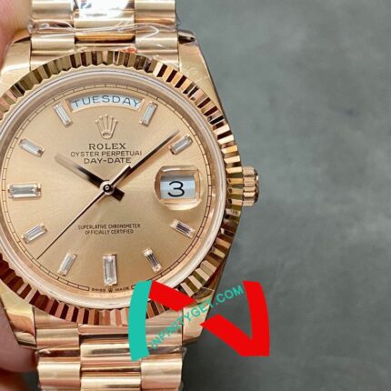 Rolex 18K rose gold plated day date 40mm 3235